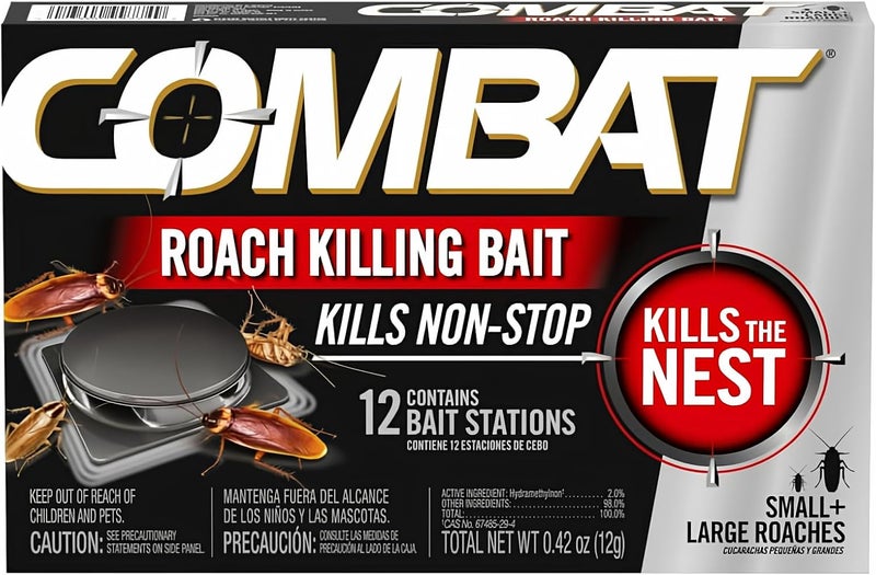 Large + Small Roaches Roach Killing Bait Stations, 12 Count